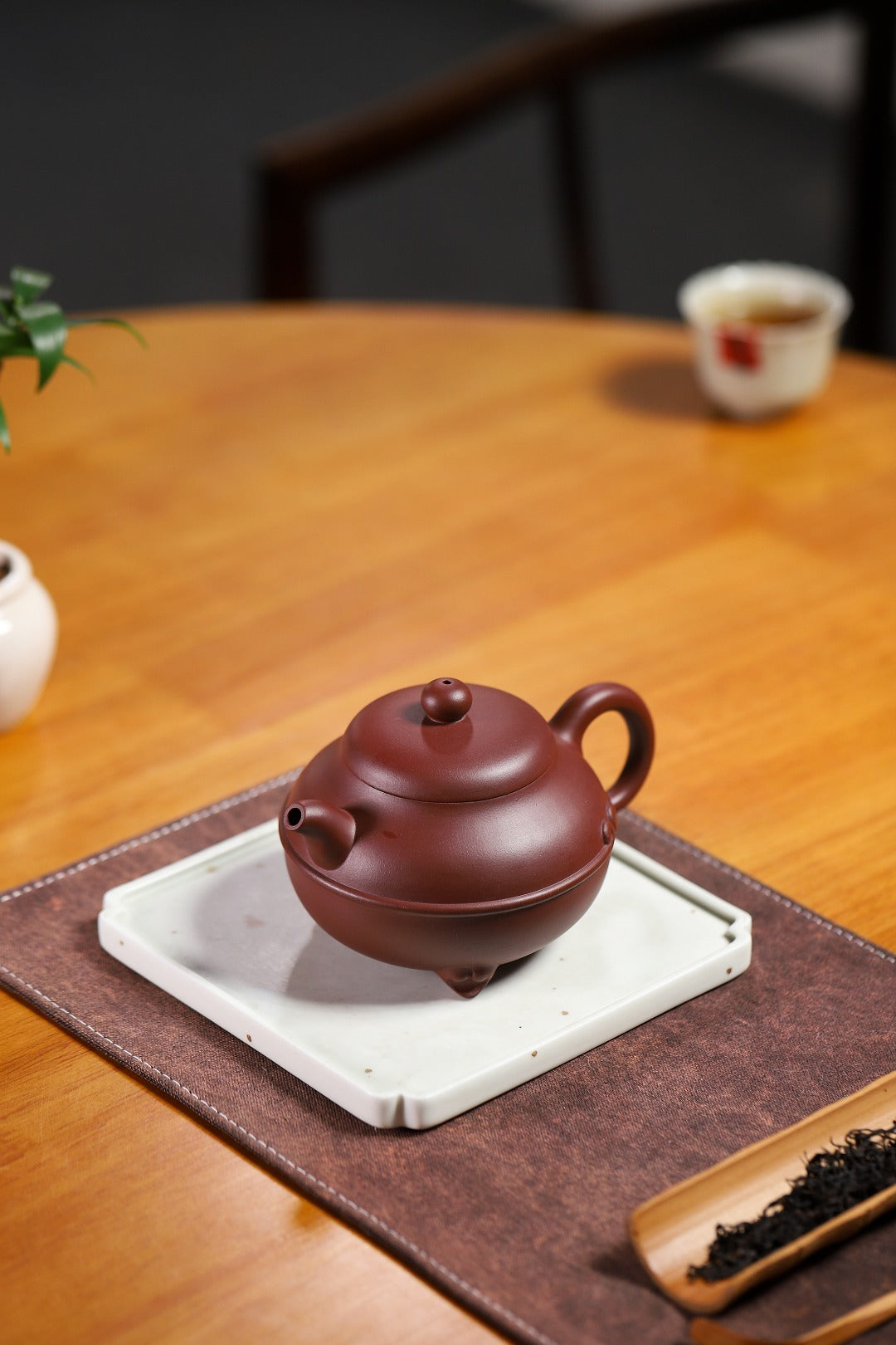 【三足如意】 陈老师(国家级助理工艺美术师) 原矿紫泥 320cc