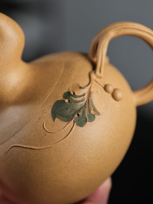 瓢虫葫芦 | 【优质段泥·传统手制·全手工薄胎·仿生器·花器240cc 杯子50cc 实力派作品 】