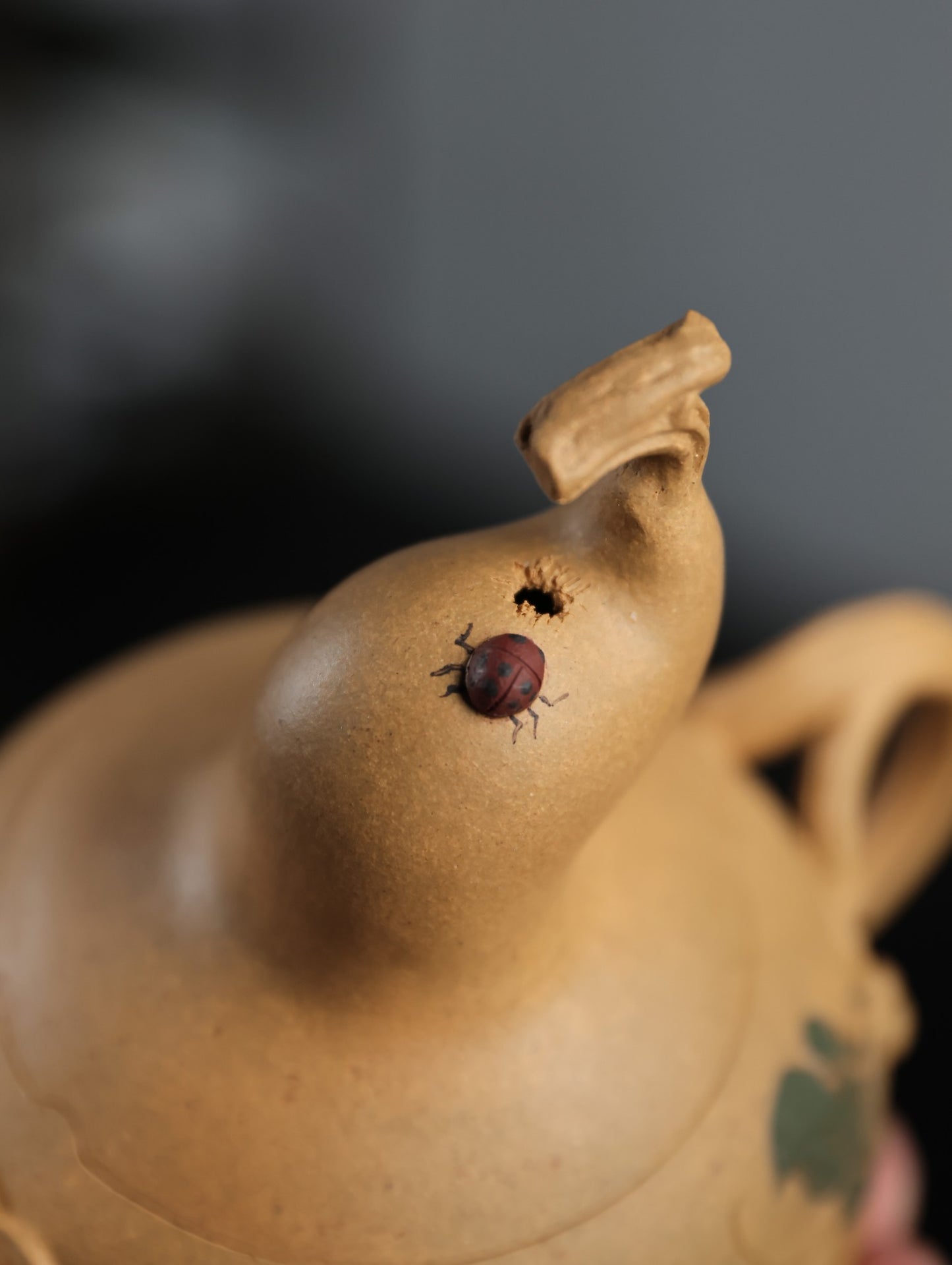 瓢虫葫芦 | 【优质段泥·传统手制·全手工薄胎·仿生器·花器240cc 杯子50cc 实力派作品 】