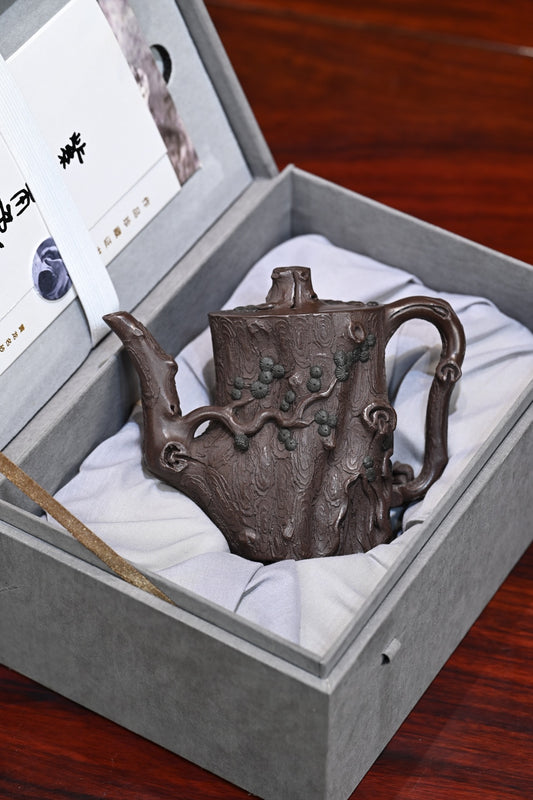 雲影套组·全手工 省大师桑黎兵作品(紫砂12精英)容量400cc/极品紫泥