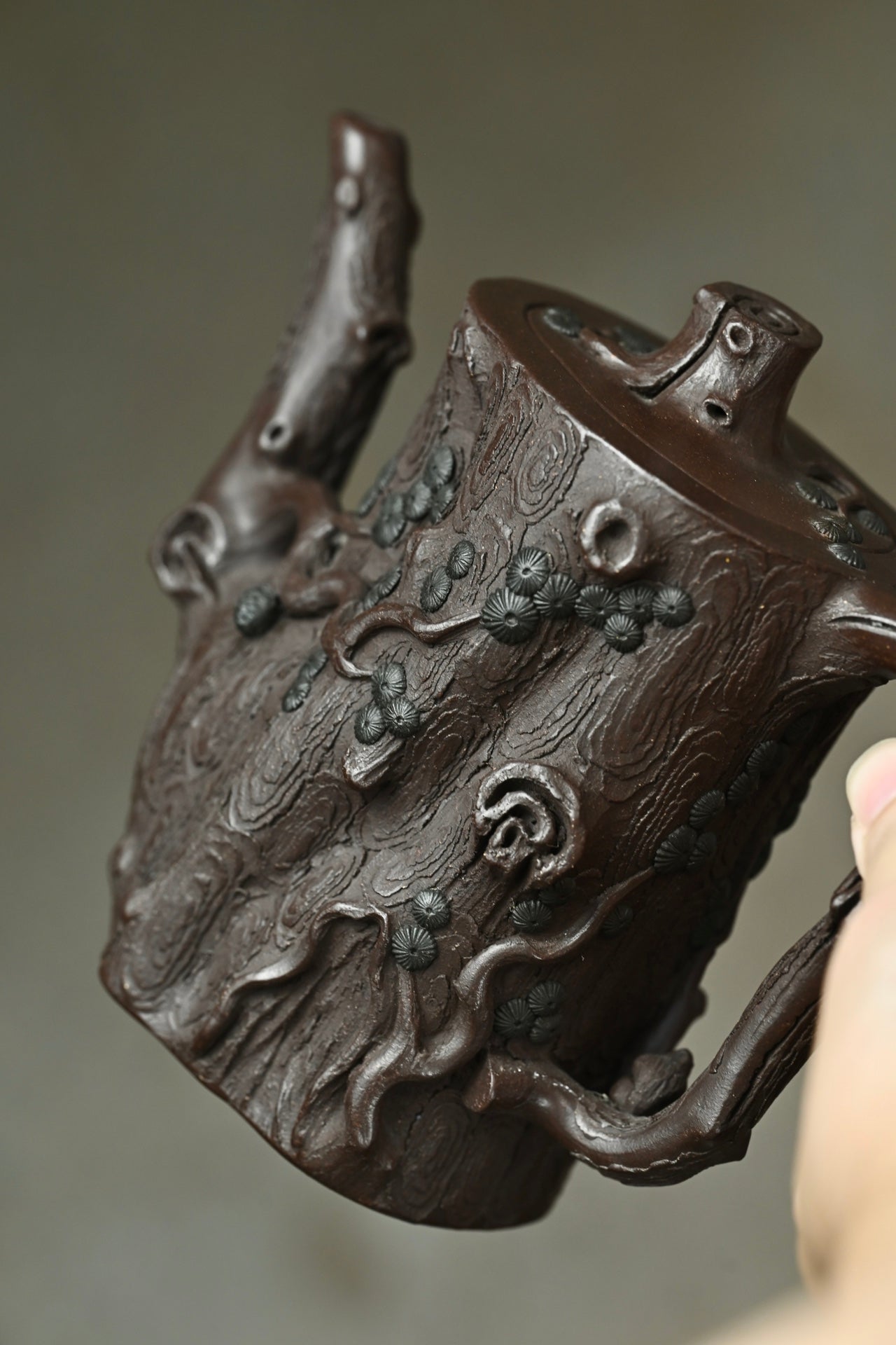 雲影套组·全手工 省大师桑黎兵作品(紫砂12精英)容量400cc/极品紫泥