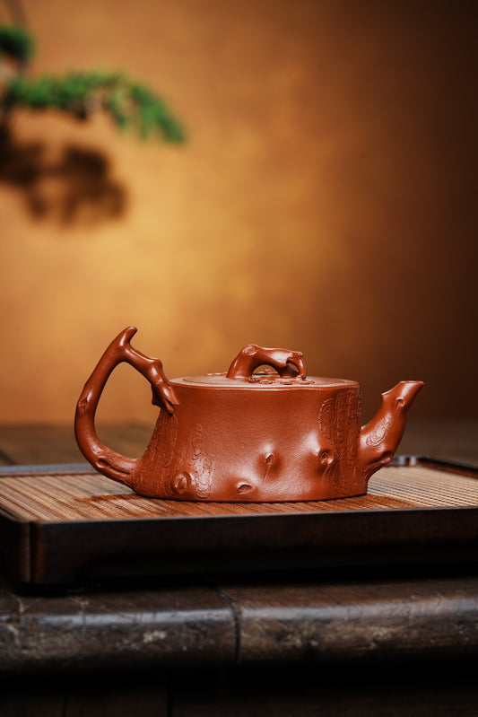 研高夏瑞娟老师倒把松桩 泥料贵妃朱泥190CC