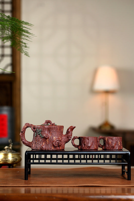 正高级工艺美术师(研高)松桩套组 极品老紫泥300cc