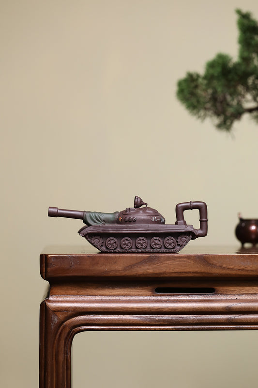 【坦克壶】方开明 国家级工艺美术师 泥料紫泥 容量180cc