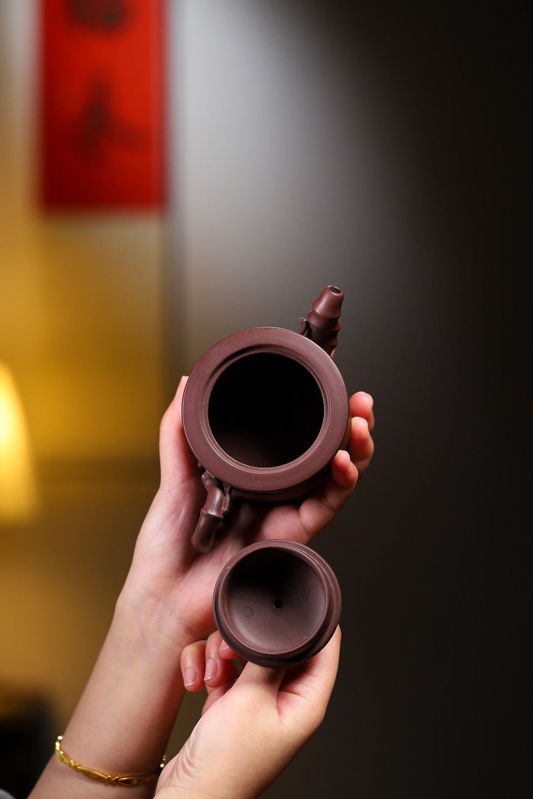 竹段 220cc 9孔 原矿紫泥 【作者】范俊华(国家级工艺美术师)