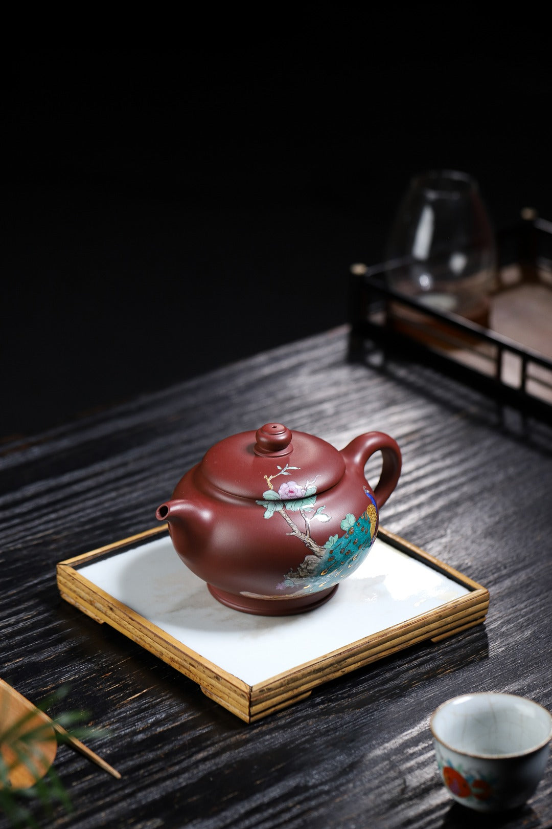 【高真珐琅彩-掇只】万庆元(国家级高级工艺美术师)原矿龙血砂630CC