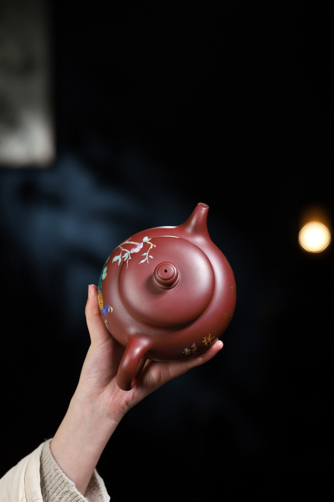【高真珐琅彩-掇只】万庆元(国家级高级工艺美术师)原矿龙血砂630CC