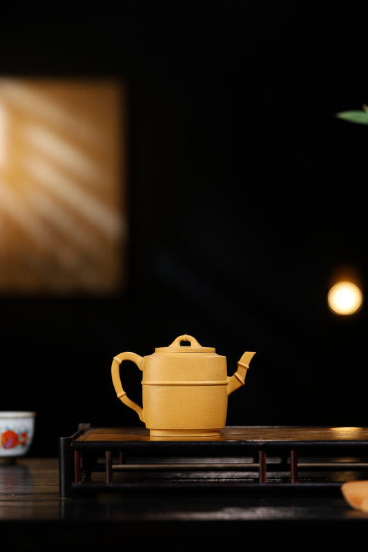 【四方竹段】王月芬(国家级工艺美术师)原矿黄段泥 250cc 7孔