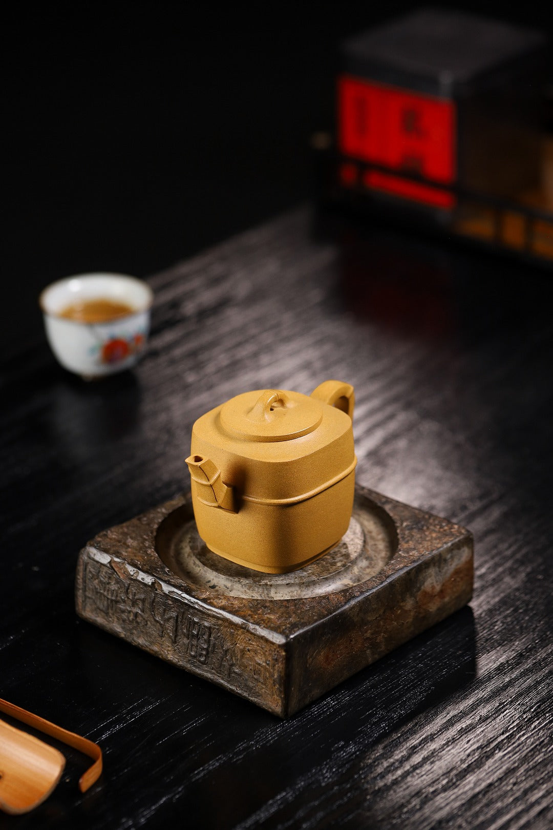 【四方竹段】王月芬(国家级工艺美术师)原矿黄段泥 250cc 7孔
