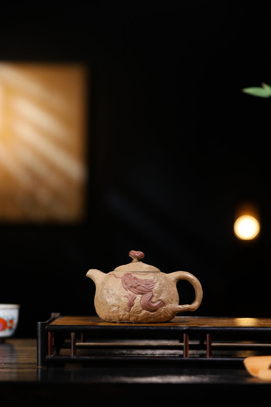 【隐龙供春】 范俊华(国家级工艺美术师)原矿老段泥 280cc 7孔