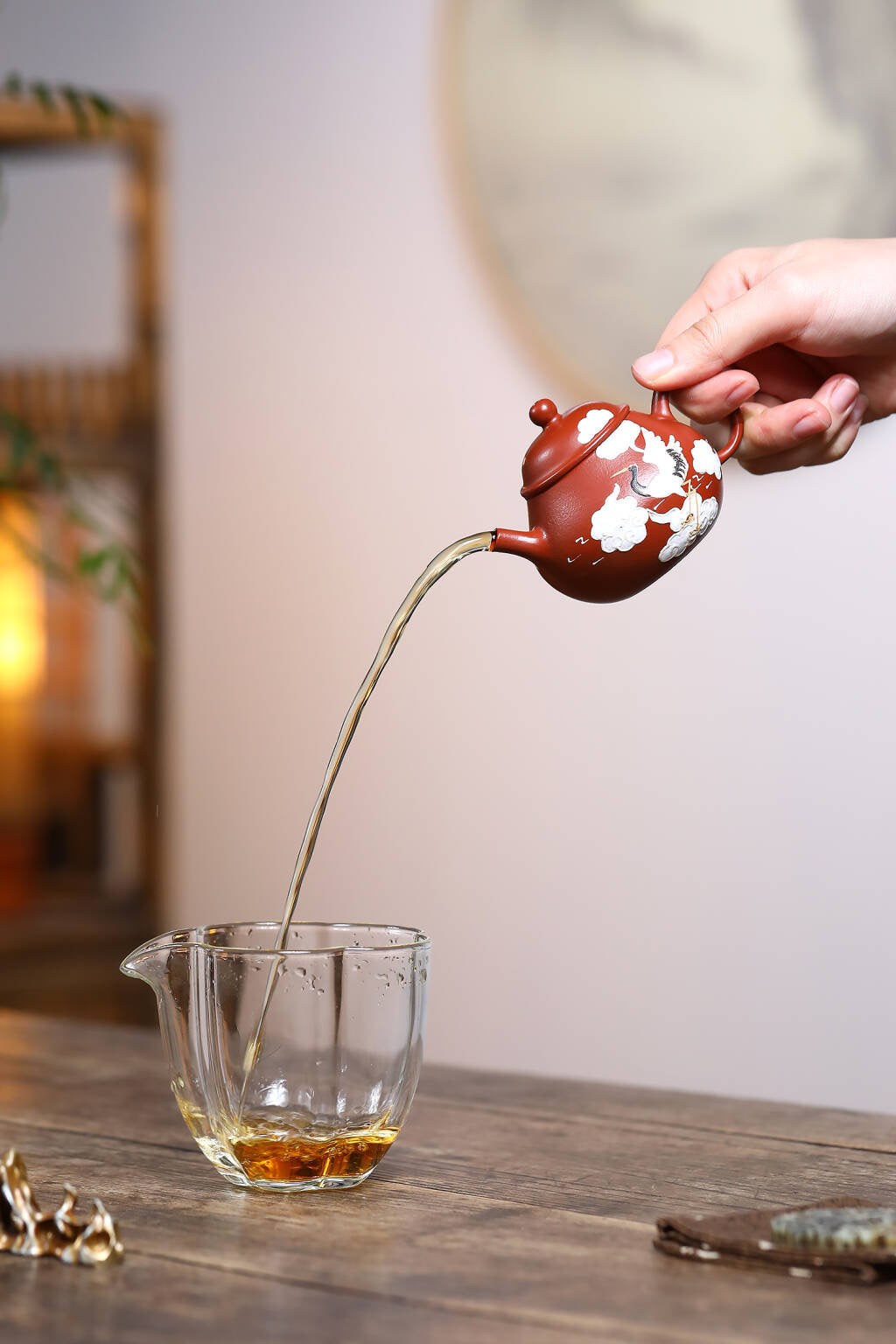 潘壶·朱泥 手工泥绘 容量 100cc 内推球孔