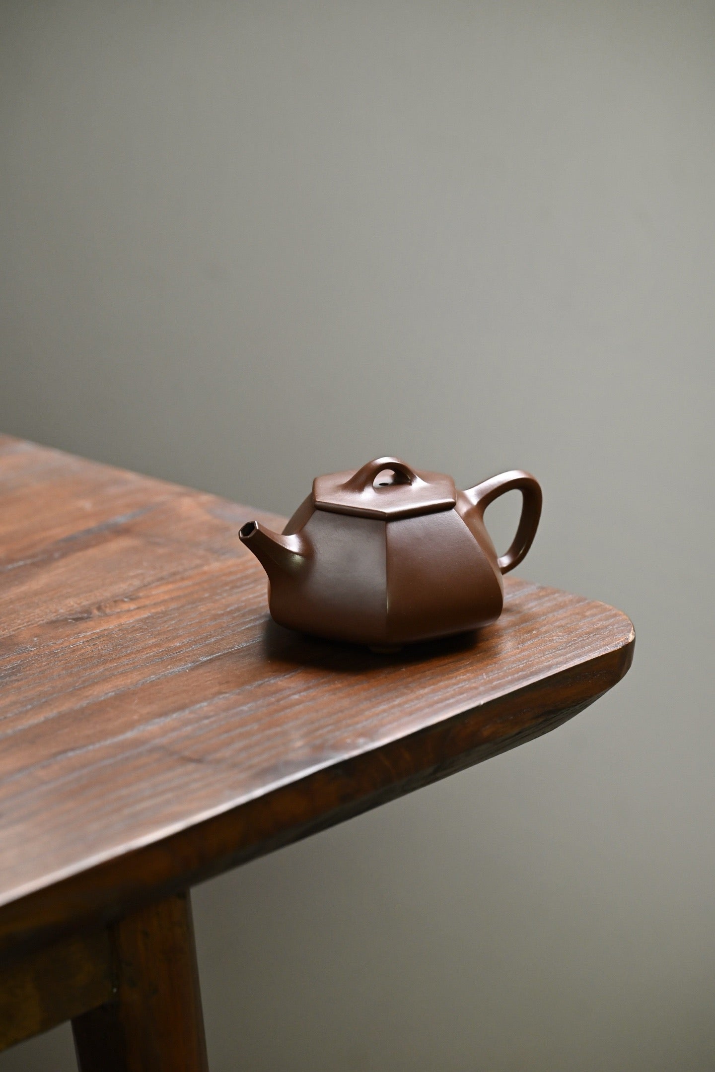 六方石瓢·全手工 容量230cc 一厂老紫泥