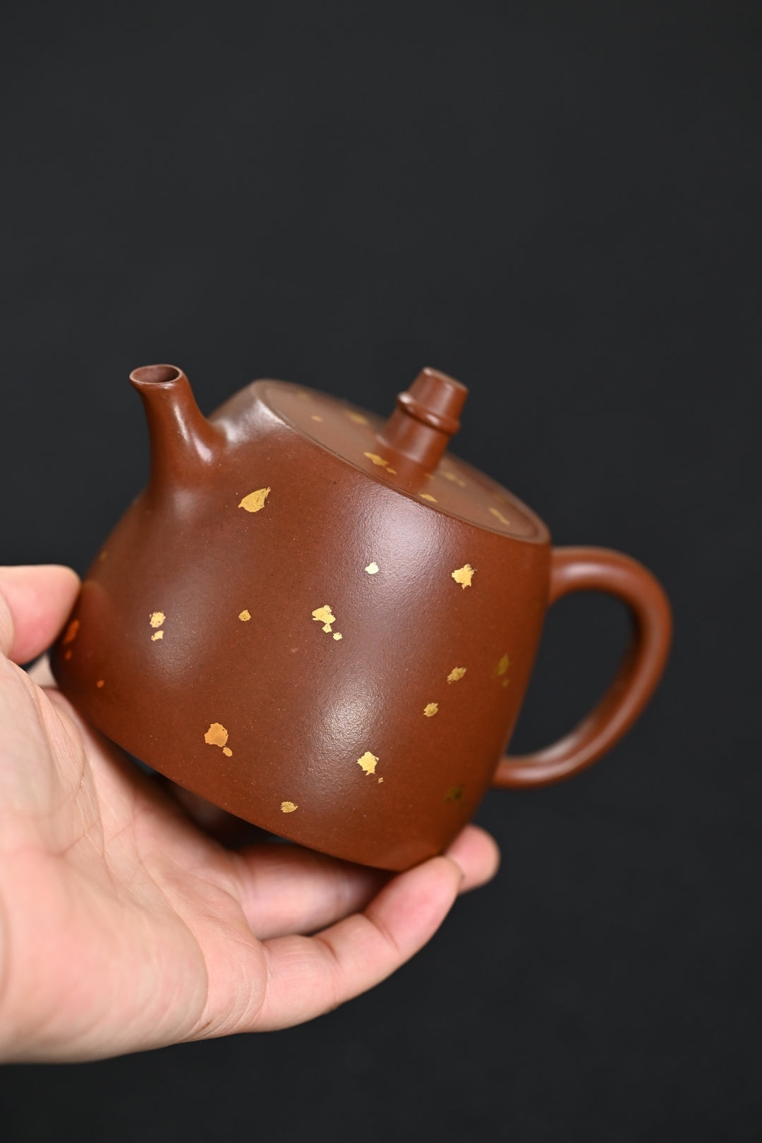 汉铎』洒金文革老紫泥·容量230cc·10孔出水·内推·王老师（国家级工艺