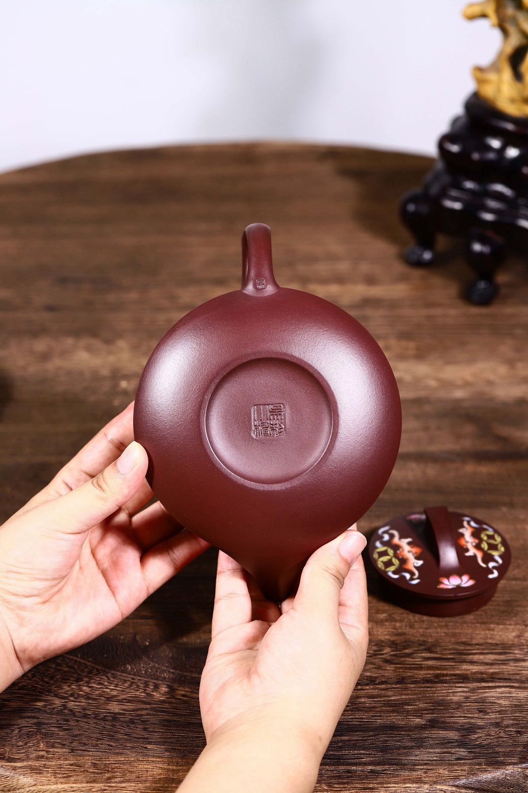 双料大师吴小楣老师紫茄泥珐琅彩新品【妙笔生花】
