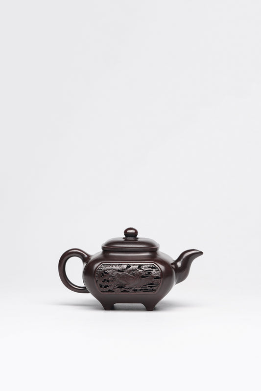 戴静波【壶名】传炉 【泥料】极品黑墩头(柴烧)【容量】210cc