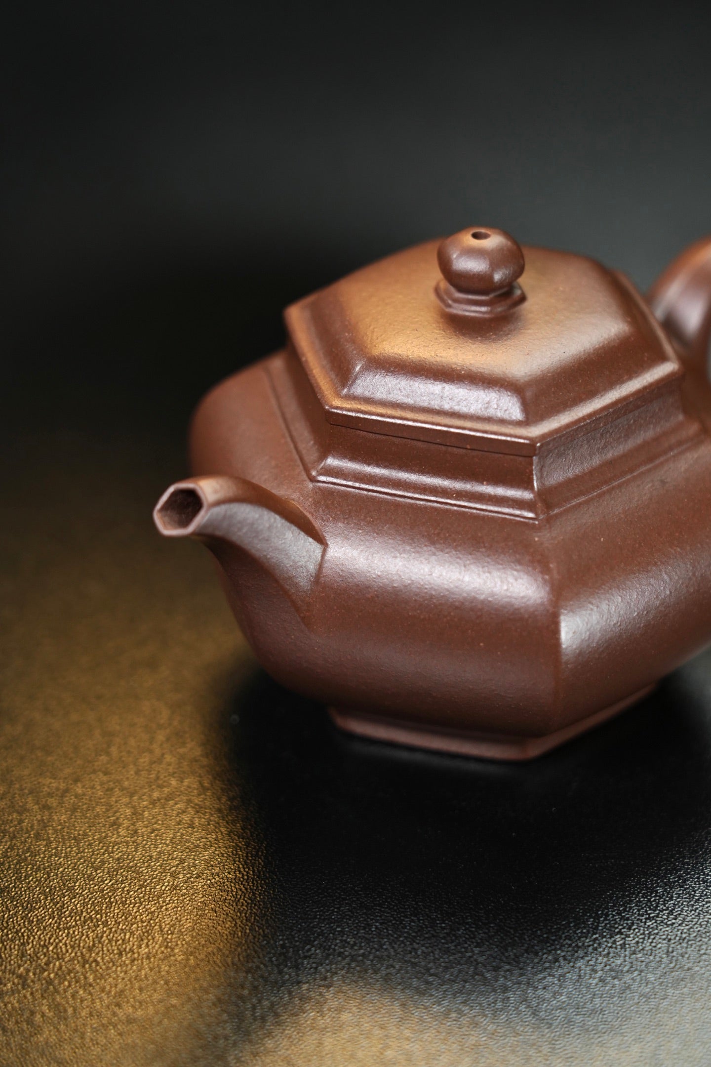 全手工【六方·华韵】 原矿极品紫泥·160cc·7孔