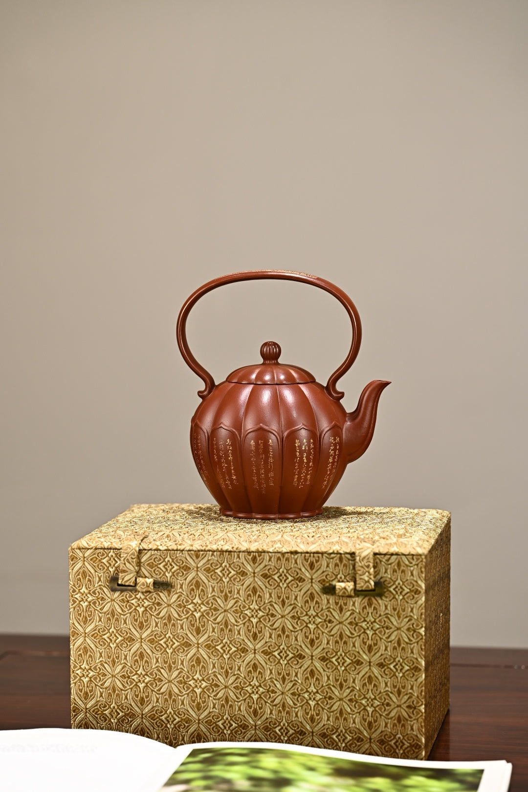 莲灯提梁·全手工 正高工许学芳作品 容量560cc 朱泥大红袍