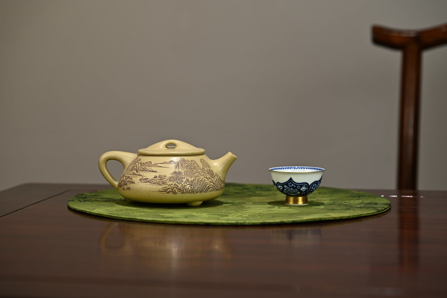 满瓢·全手工 正高工许学芳作品 容量360cc 一厂本绿