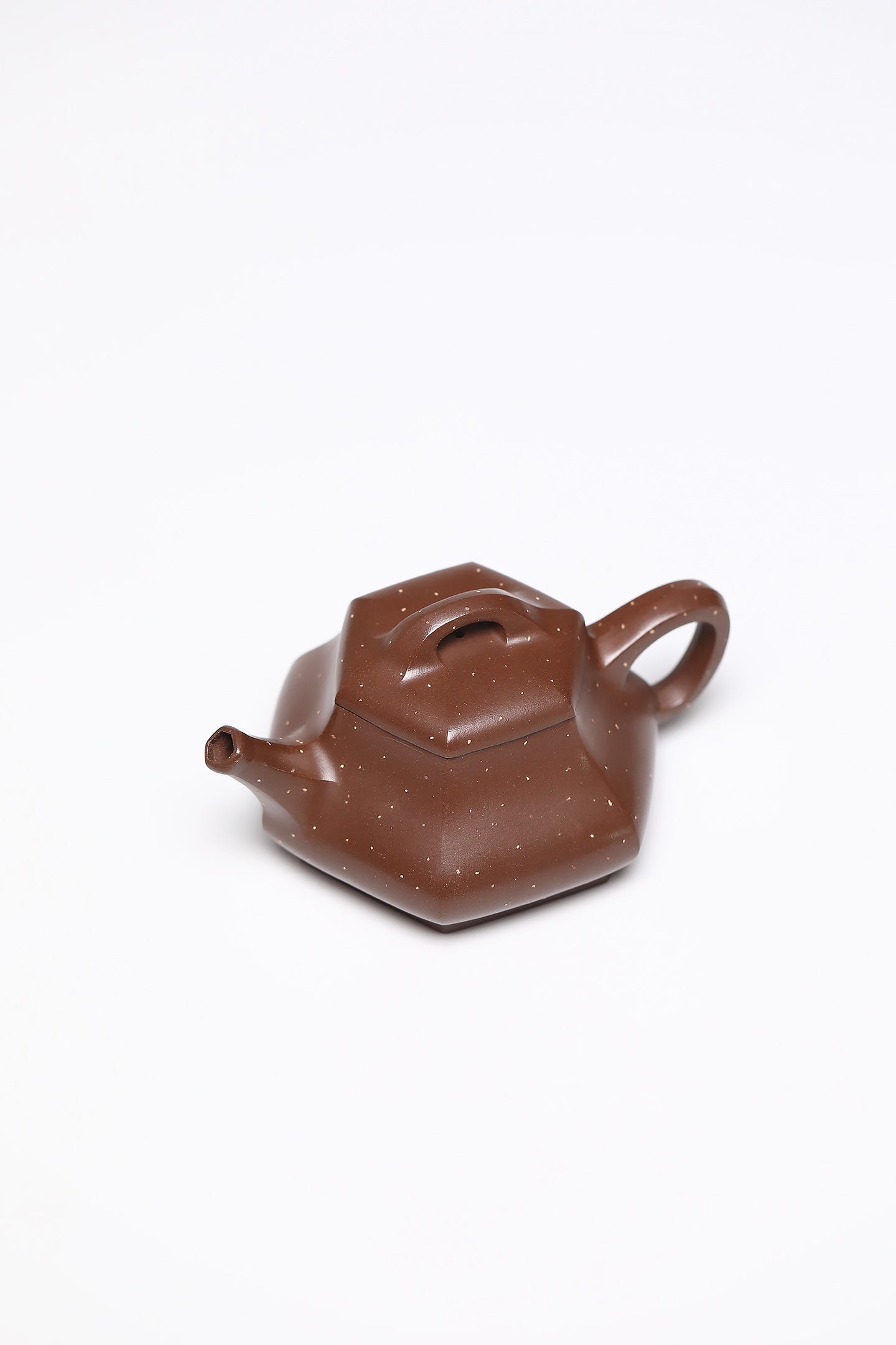 研高经典之作【六方石瓢】 泥料文革紫 容量180cc 作者韩小虎 研究员级高级工艺美术师