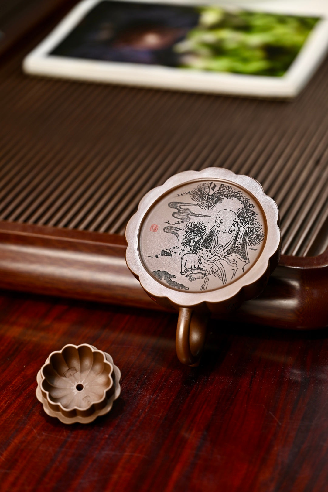 半菊·全手工正高工许学芳作品 容量350cc 一厂紫泥