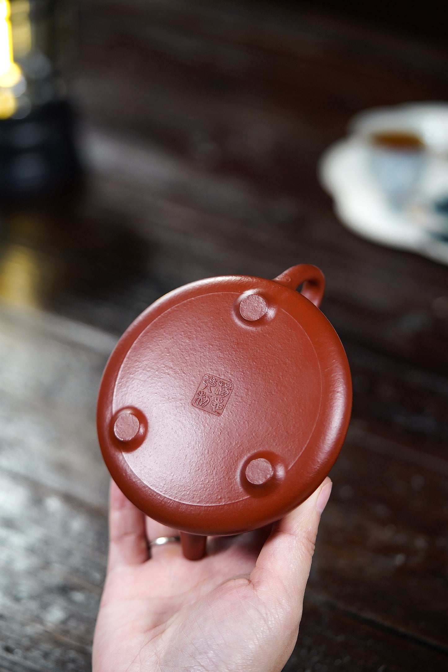 国工全手工 【松涧茶趣·子冶石瓢】 250CC 原矿家藏朱泥 杨志琴 国家级工艺美术师