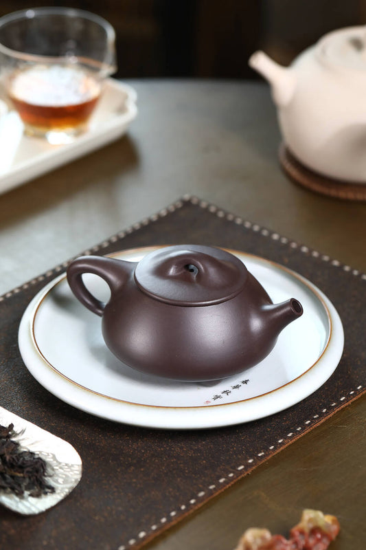 【景舟石瓢】百目黑星紫泥,260cc大容量菱形14孔出水