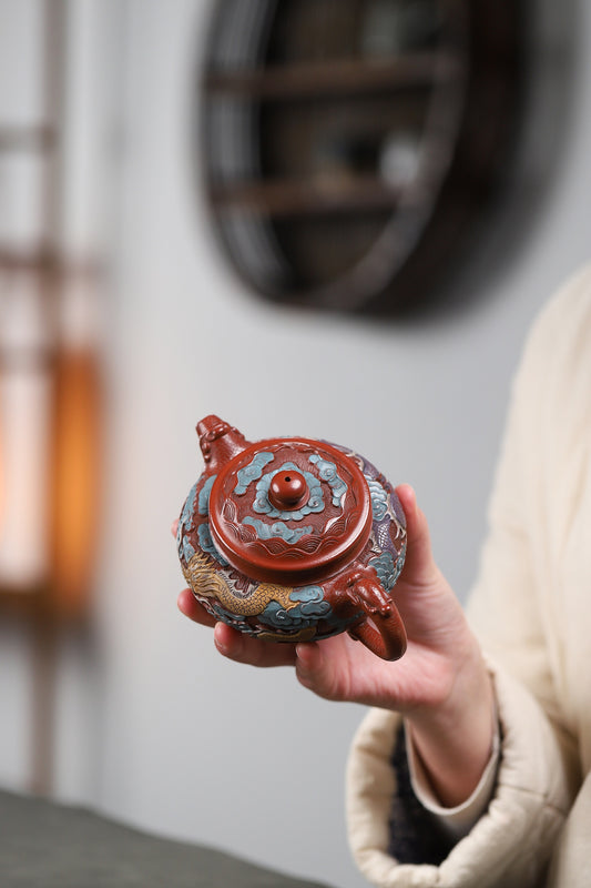 浮雕仿古【作者】国家级工艺美术师杨军保 顾景舟徒弟【泥料】优质大红袍