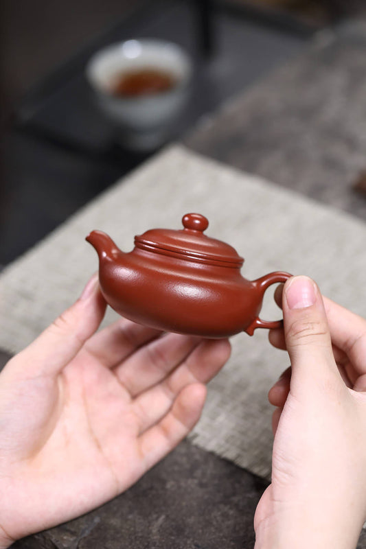 【仿古】光素器刻绘款两款可选 三十目极品粗砂朱泥料 90cc内推球孔出水