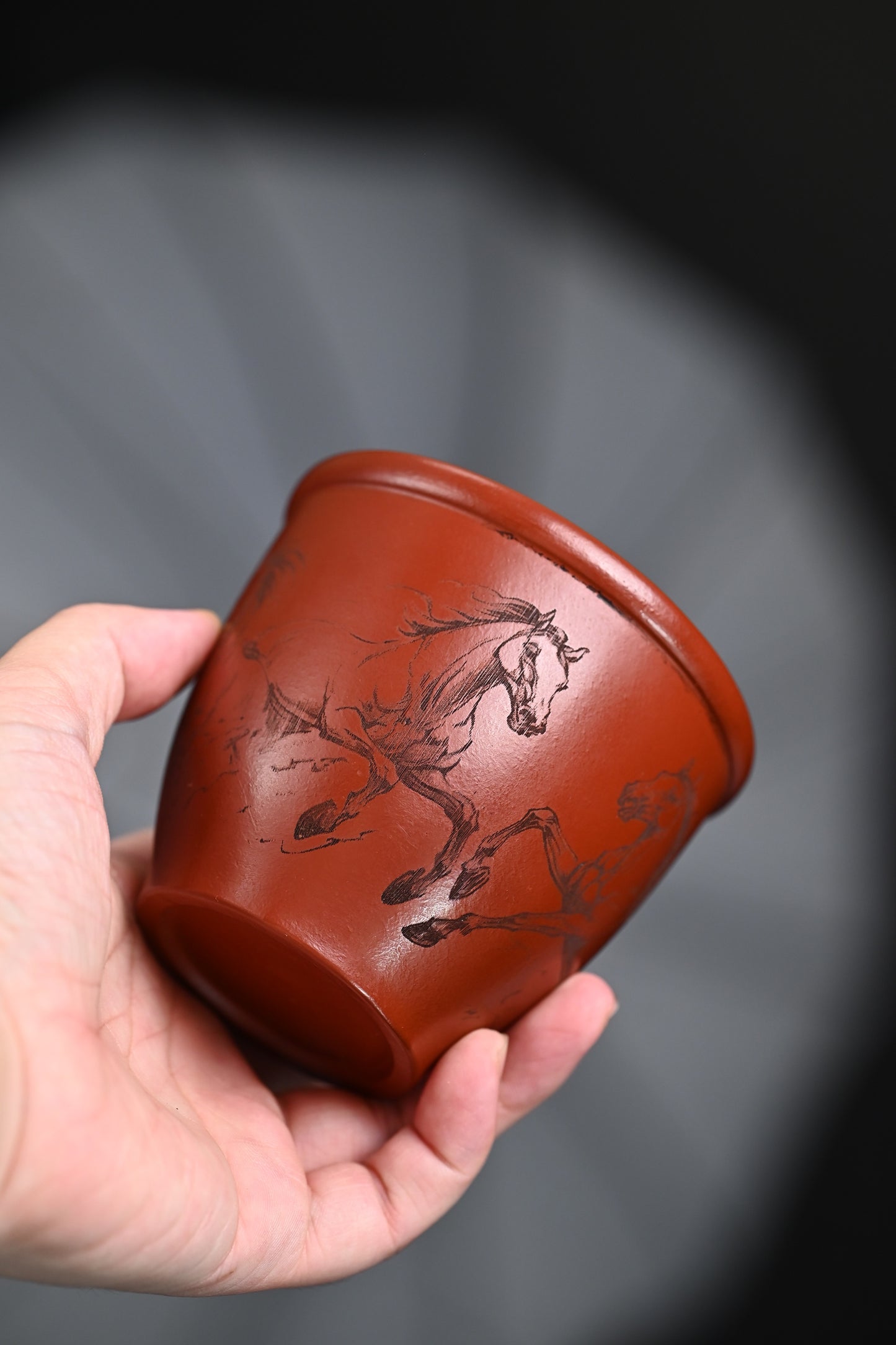 新品· 『主人杯』 极品皱皮朱泥·容量220cc(🈵️)