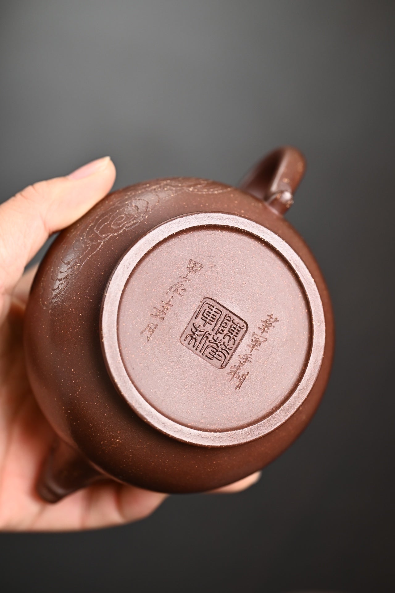 『潘壶』套组 紫玉金砂·壶260cc·杯80cc·内推·陈华军(国家级工艺美术师)