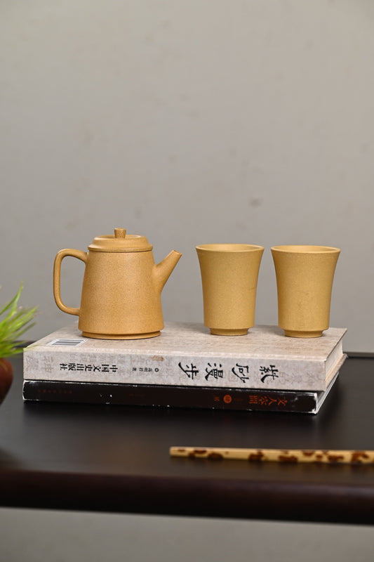 特惠· 『高风亮节』套组 黄金段·壶容量210cc·杯容量110cc·10孔出水·内推·陈老师