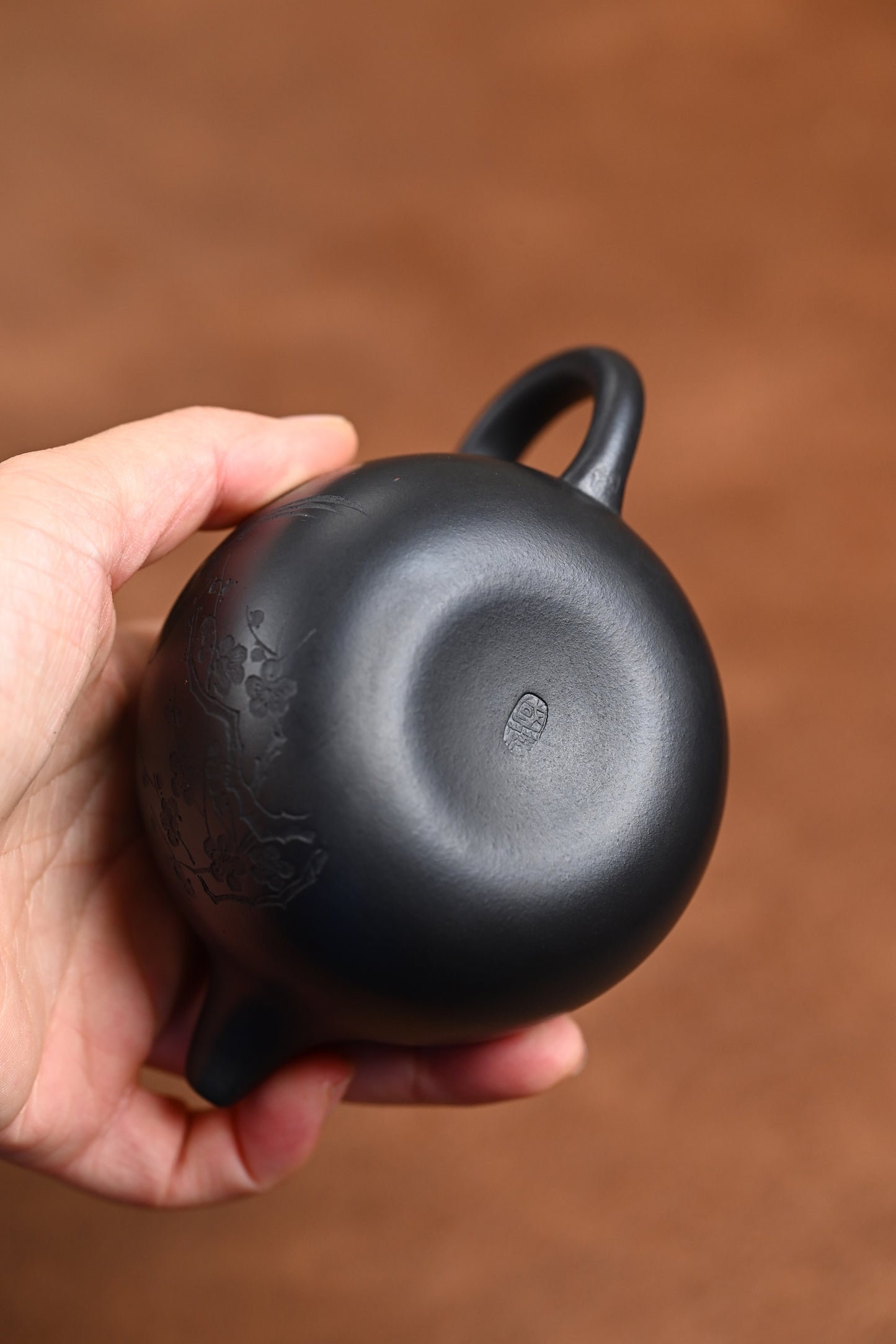 『匏尊』 石黄·容量190cc·9孔出水·内推·秦国萍(国家级高级工艺美术师)