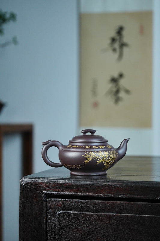 【上新桥】 制壶 万庆元(国家级高级工艺美术师) 原矿紫茄泥 容量 420cc