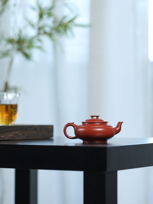 上新桥【极品粗砂朱泥·传统手制·全手工·经典传统器·180cc·9孔·实力派何俊杰作品】