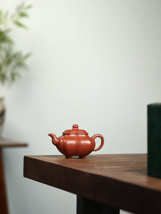 锦纹传炉【优质朱泥大红袍 全手工制作 民间实力派 170cc 】