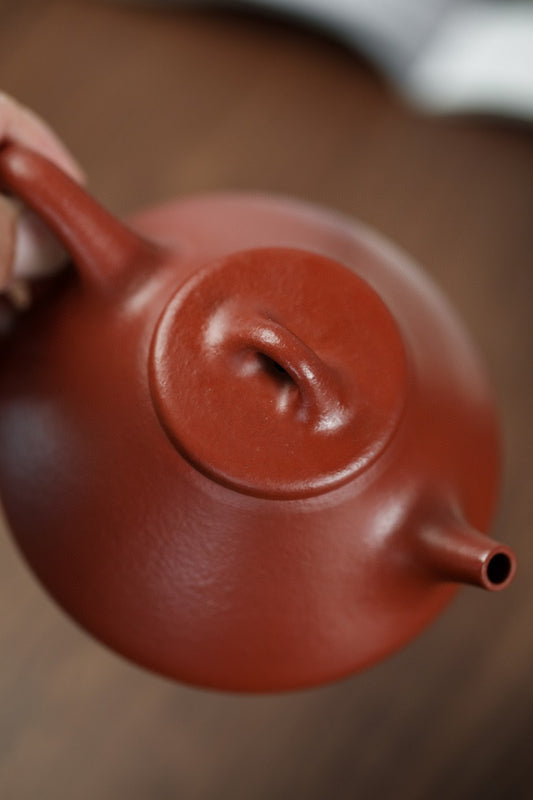 子冶石瓢 | 【全手工·手制·粗砂朱泥·颗粒感饱满·水色润泽·220cc】
