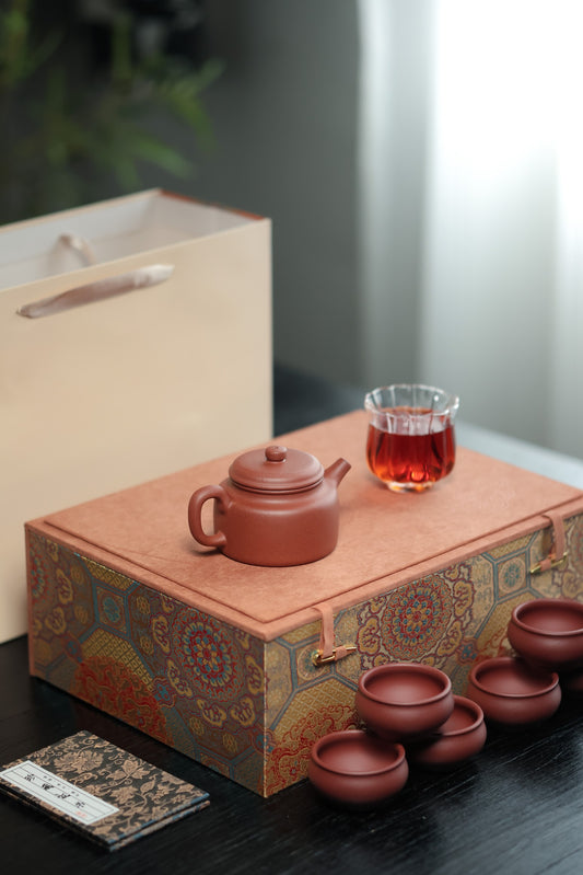 德钟礼盒套组 | 【半手工·薄胎·200cc·优质紫泥·水民间实力派作品 一壶六杯】