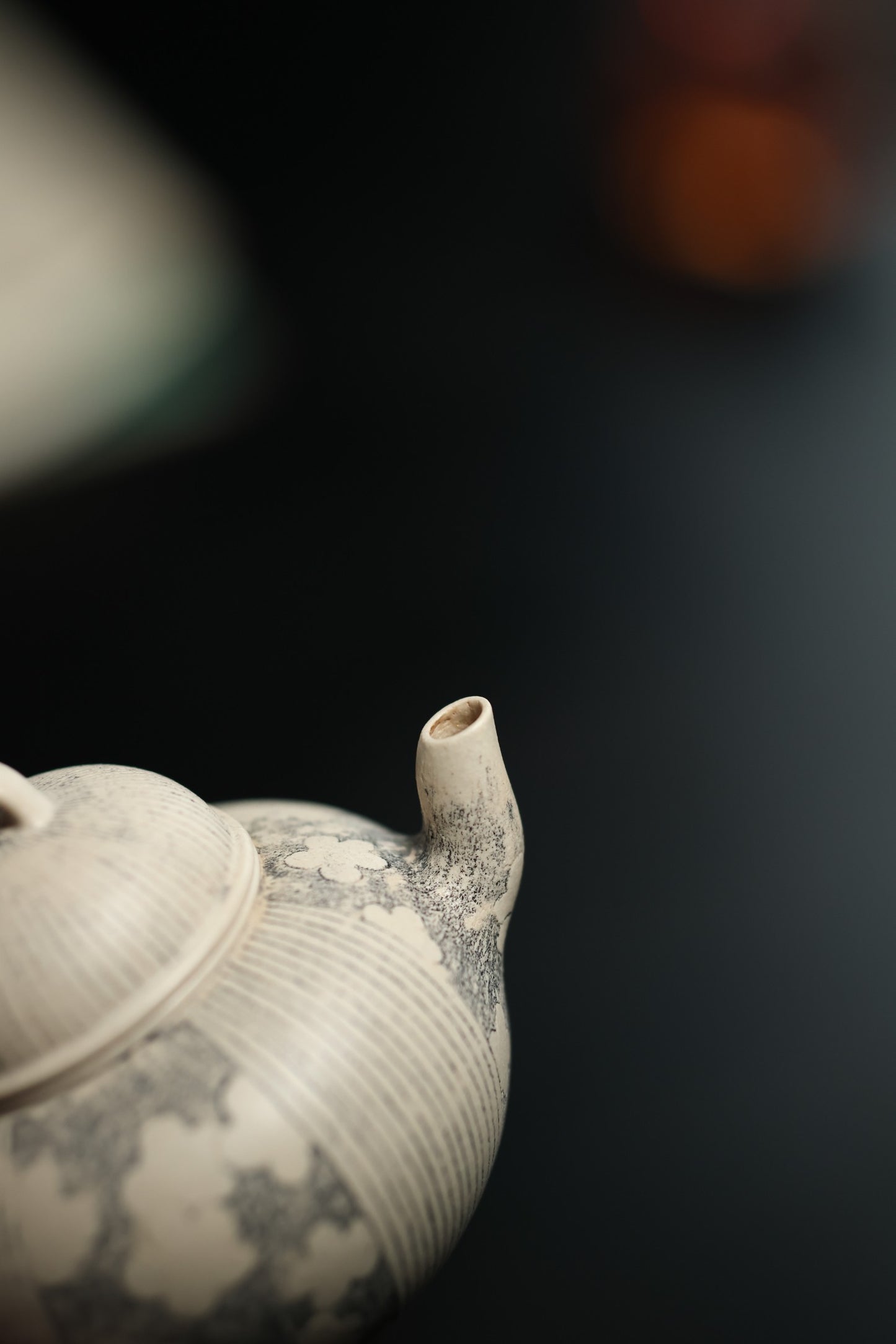 小满壶 | 【优质白玉段 手制 110cc 民间实力派作品 设计款 全手工陶刻 】