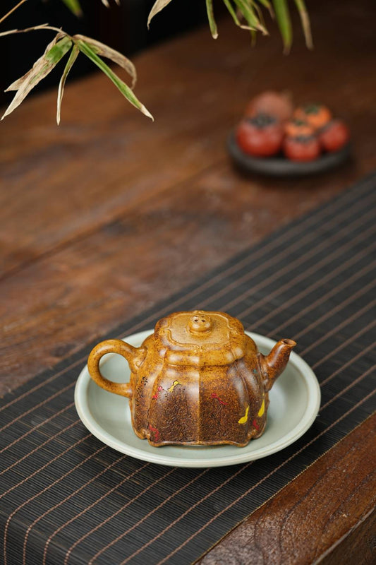 国工力作【观望】极品黄金砂(极其稀少)260cc 邵方军 国家级工艺美术师 工艺:手工制作