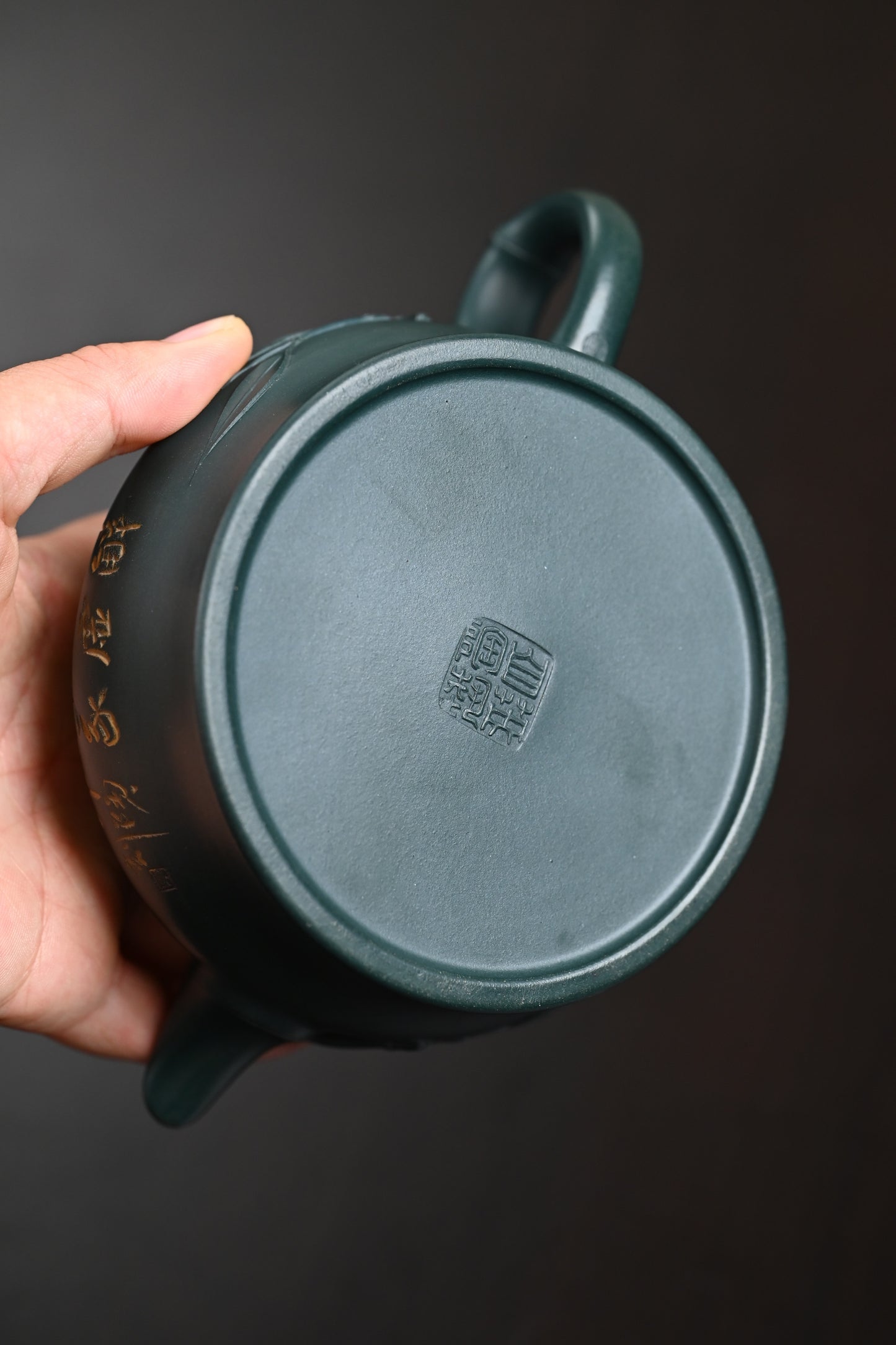 研高· 『竹韵』 景舟绿泥·容量260cc·9孔出水·黄自英(研究员级高级工艺美术师)