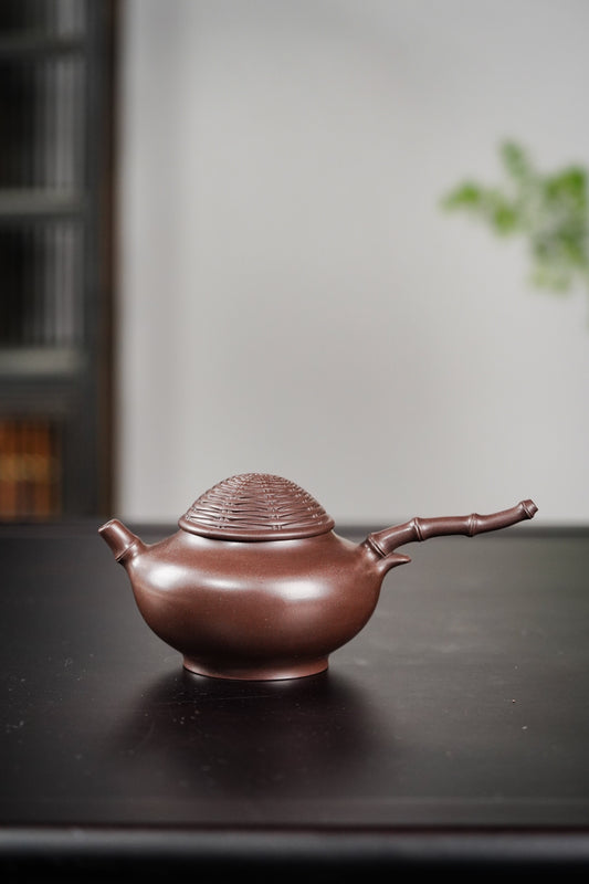 【渔翁独钓】极品紫泥~260Cc~内推14孔出水