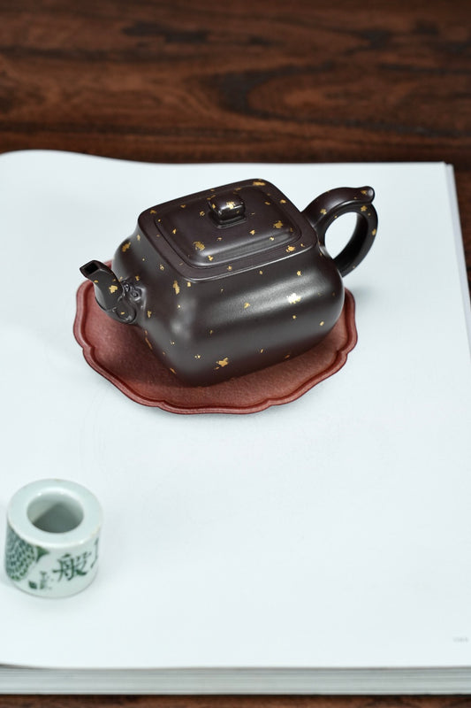 耿浩·方器臻藏 紫砂界80后扛鼎之作·著名方器巨匠臻品《龙头四方壶》原矿极品老紫泥·300cc