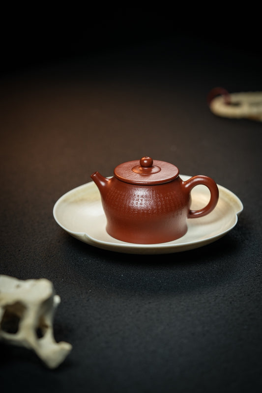 静观·全手工·130cc 上手效果好 小品把玩器 手工“微刻”般若心经 韵味十足 30目粗砂朱泥