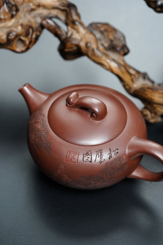 储立之大师 | 中国陶瓷艺术终身成就奖获得者重器【圆意壶】原矿优质特级紫泥 220cc