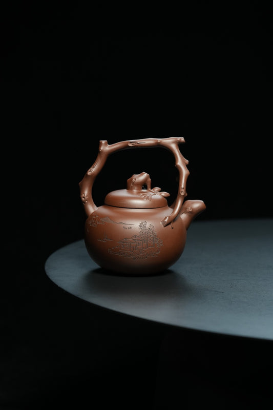 储立之大师|中国陶瓷艺术终身成就奖获得者|携手✨国大师 顾绍培典藏重器【东坡提梁壶】原矿特级紫泥 750cc