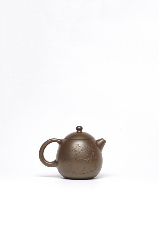 周建春大拍13万扛鼎之作《龙蛋壶》原矿优质金龙血砂柴烧·180cc 正高级工艺美术师·周建春·制