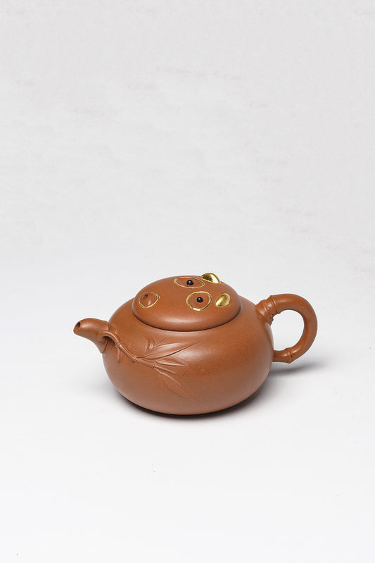 紫砂非遗花器泰斗·蒋蓉唯一嫡传|蒋艺华亲制巅峰臻品【胸有成竹壶】原矿极品老段泥·180cc(真金限量款)