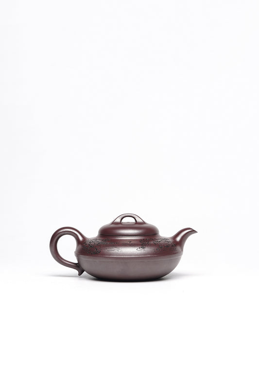 新品❤️立之紫砂 礼藏至尊|储立之大师 中国陶瓷艺术终身成就奖获得者 典藏重器【线圆壶】原矿优质龙血砂·400cc
