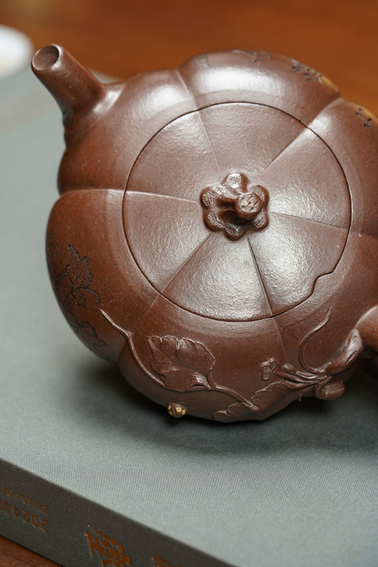昌鸿紫砂 礼藏至尊|双国大师李昌鸿臻品《南瓜壶》收藏送礼皆宜重器 原矿优质紫泥·350cc