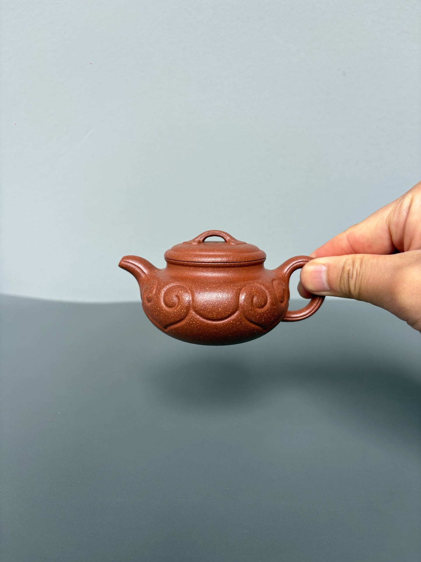 仿古如意壶|实用小品茶器 ——原矿优质降坡泥·120cc ——著名紫砂艺人 路遥 精制